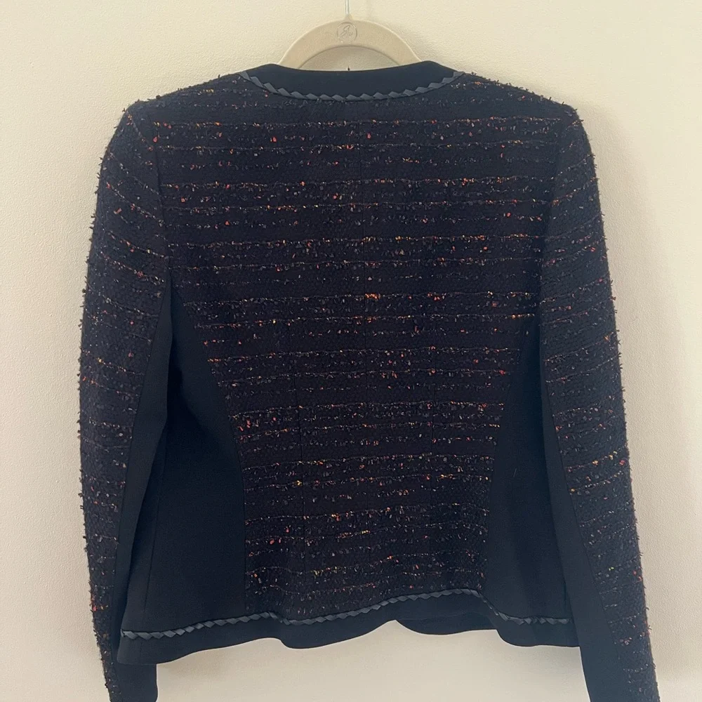 Lafayette 148 New York Black Tweed Jacket - Picture 3 of 4